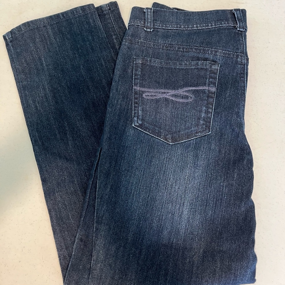 STYLE & CO DENIM slim leg size 10 S dark denim